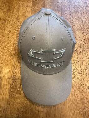 Chevrolet Chevy  Hat Bowtie Logo Tone-on-Tone Embroidered Gray Adjustable